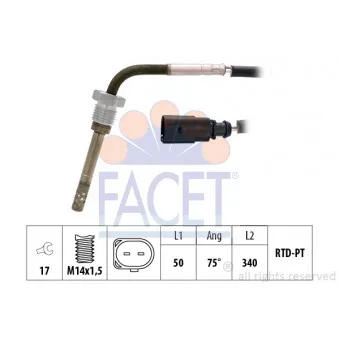 FACET 22.0283 - Capteur, température des gaz