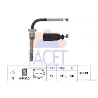 Capteur, température des gaz FACET OEM 135512