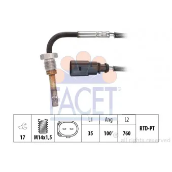 Capteur, température des gaz FACET OEM V10-72-0241