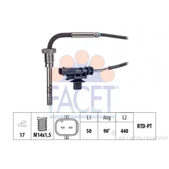 Capteur, température des gaz FACET OEM 55271714