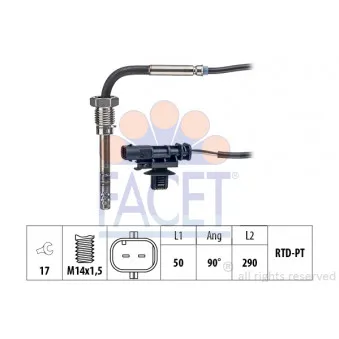 Capteur, température des gaz FACET OEM K68246548AB