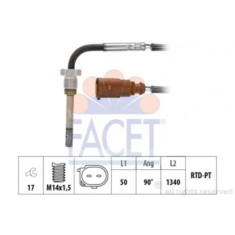 Capteur, température des gaz FACET OEM 68062