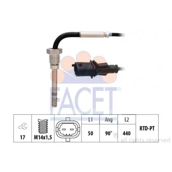 Capteur, température des gaz FACET OEM 55237922