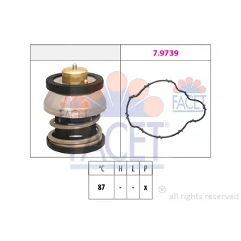 Thermostat, liquide de refroidissement FACET OEM TH64187G1
