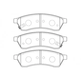 KAVO PARTS BP-1015 - Jeu de 4 plaquettes de frein avant