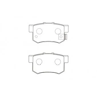 Jeu de 4 plaquettes de frein avant KAVO PARTS [BP-2032]