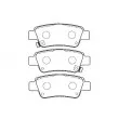 Jeu de 4 plaquettes de frein avant KAVO PARTS [BP-2055]