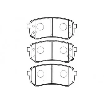 KAVO PARTS BP-4014 - Jeu de 4 plaquettes de frein avant