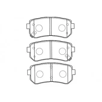 KAVO PARTS BP-4018 - Jeu de 4 plaquettes de frein avant