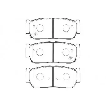 KAVO PARTS BP-4019 - Jeu de 4 plaquettes de frein avant
