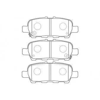 Jeu de 4 plaquettes de frein avant KAVO PARTS [BP-6605]