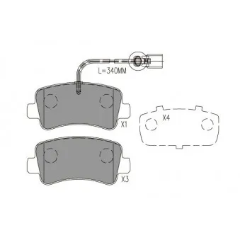 KAVO PARTS BP-6629 - Jeu de 4 plaquettes de frein avant