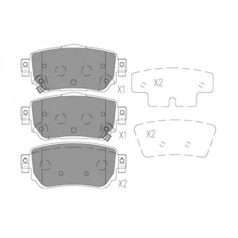 KAVO PARTS BP-6634 - Jeu de 4 plaquettes de frein avant