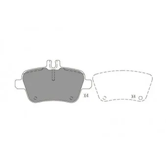 KAVO PARTS BP-6637 - Jeu de 4 plaquettes de frein avant