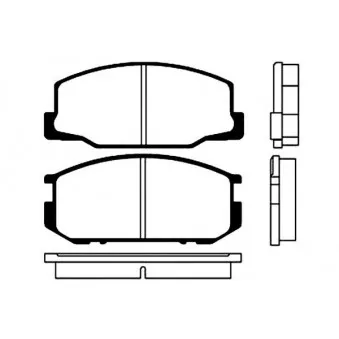 KAVO PARTS BP-9004 - Jeu de 4 plaquettes de frein avant