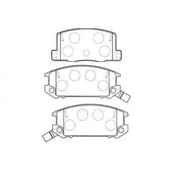 KAVO PARTS BP-9093 - Jeu de 4 plaquettes de frein avant
