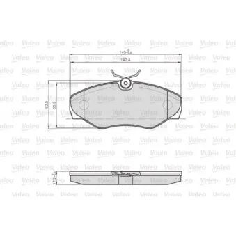 Jeu de 4 plaquettes de frein avant VALEO OEM 4106000QAE