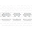 VALEO 872249 - Jeu de 4 plaquettes de frein avant