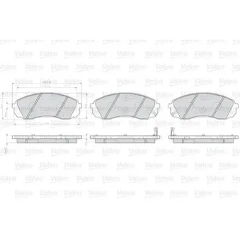 Jeu de 4 plaquettes de frein avant VALEO OEM 581014HA50