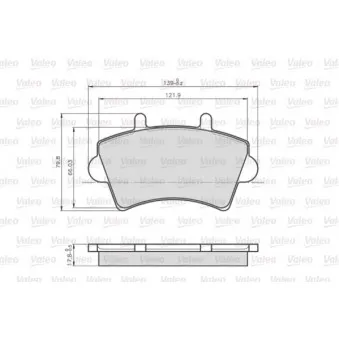 Jeu de 4 plaquettes de frein avant VALEO OEM 4402993