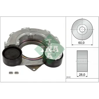 Tendeur de courroie, courroie trapézoïdale à nervures INA 534 0707 10 pour HYUNDAI TUCSON 2.0 CRDi hybrid 48V Traction intégrale - 185cv