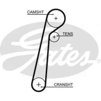 Courroie crantée GATES 5652XS pour MAZDA B SERIE 2.5 D 4WD - 78cv