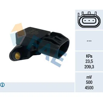 Capteur, pression du tuyau d'admission FAE 15229