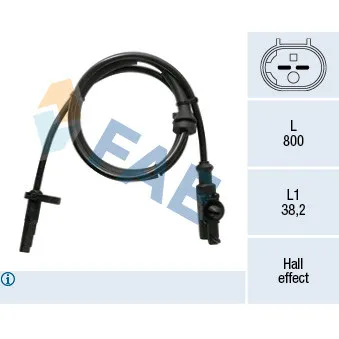 Capteur, vitesse de roue FAE OEM MN102857