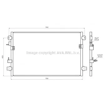 Condenseur, climatisation AVA QUALITY COOLING OEM K5102434AB