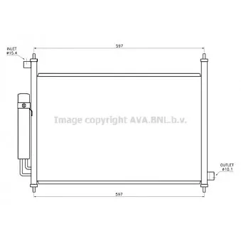Condenseur, climatisation AVA QUALITY COOLING HD5338D