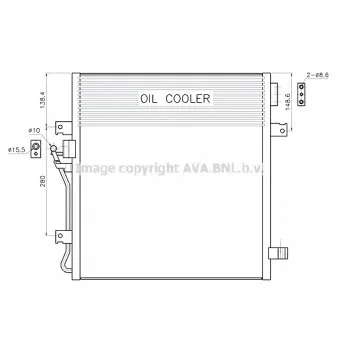 Condenseur, climatisation AVA QUALITY COOLING OEM DCN06011