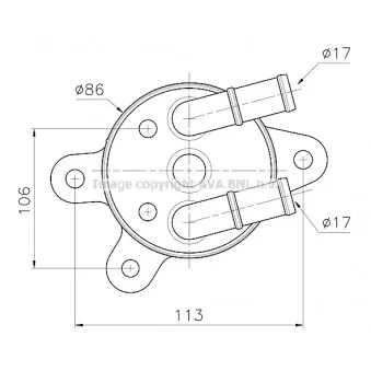 Radiateur d'huile de boîte automatique AVA QUALITY COOLING OEM FZ21199F3