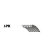 GATES 6PK1660ES - Courroie trapézoïdale à nervures