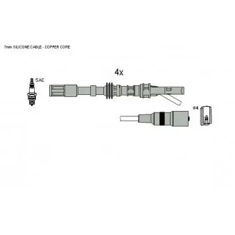 HITACHI 134134 - Kit de câbles d'allumage