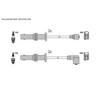 Kit de câbles d'allumage HITACHI OEM 22451AA630
