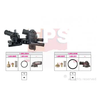Thermostat, liquide de refroidissement EPS OEM 03C121110G