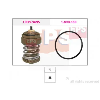 Thermostat, liquide de refroidissement EPS 1.879.969 pour BMW X3 xDrive 20 d Mild-Hybrid - 190cv