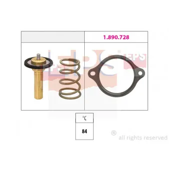 Thermostat, liquide de refroidissement EPS 1.879.970 pour OPEL MOKKA / MOKKA X 1.4 4x4 - 152cv