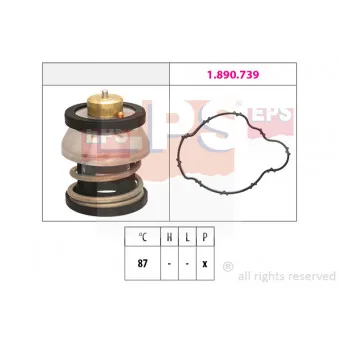 Thermostat, liquide de refroidissement EPS 1.879.976 pour RENAULT KANGOO sDrive 20 d - 163cv