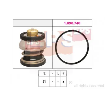 Thermostat, liquide de refroidissement EPS 1.879.977 pour BMW X3 xDrive 30d - 249cv