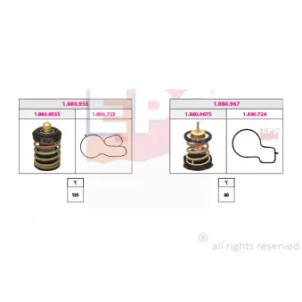 Thermostat, liquide de refroidissement EPS OEM 04E121113C