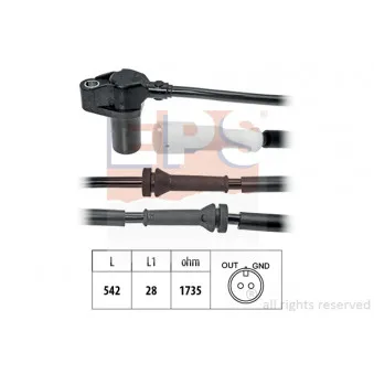 Capteur, vitesse de roue EPS OEM 7700411747