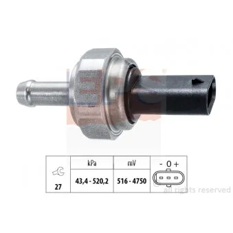 Capteur, pression des gaz échappement EPS 1.980.002 pour BMW X6 xDrive 30 d - 277cv