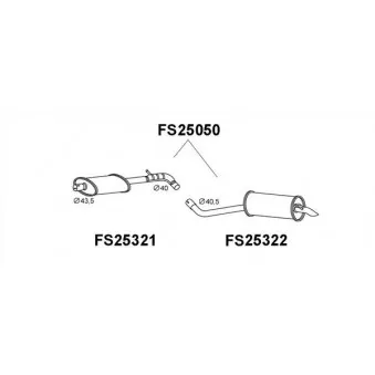 Faurecia FS25050 - Silencieux arrière