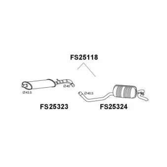 Faurecia FS25118 - Silencieux arrière