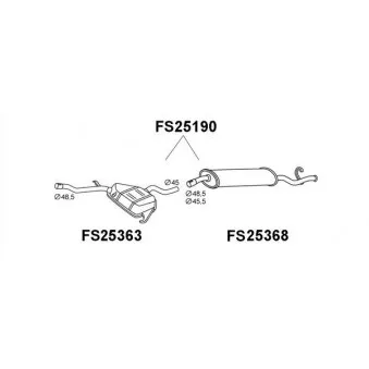 Faurecia FS25190 - Silencieux arrière