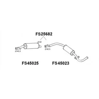 Faurecia FS25682 - Silencieux arrière