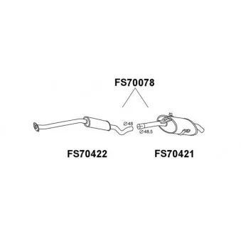 Silencieux arrière Faurecia [FS70078]