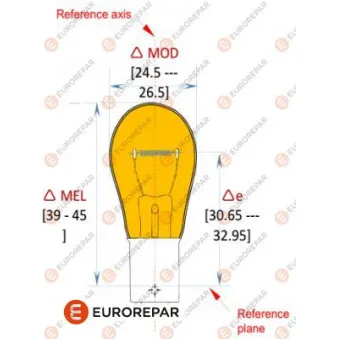 EUROREPAR 1616430980 - Ampoule, feu clignotant