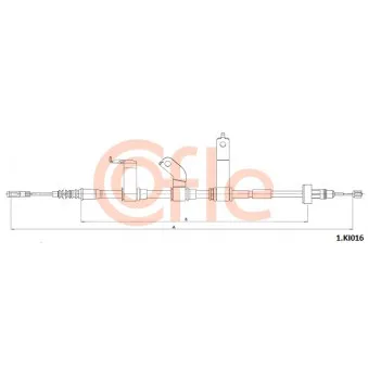 Tirette à câble, frein de stationnement arrière gauche COFLE 1.KI016 pour KIA RIO 1.2 CVVT - 84cv
